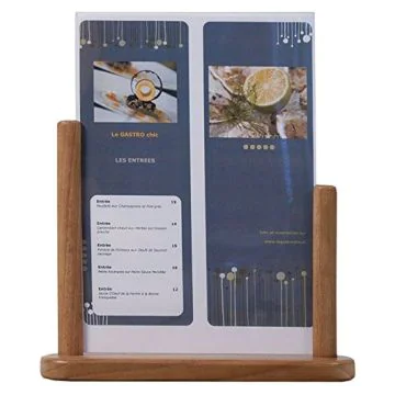 Photo Présentoir de Table - A4 - Support Teck : SECURIT Table