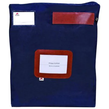 Photo Sac navette à soufflet avec zip - 400 x 500 mm - Bleu ALBA Image