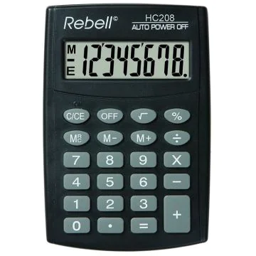 Photo Calculatrice de poche - 8 chiffres REBELL HC 208