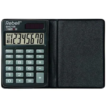 Photo Calculatrice de poche solaire - 8 chiffres REBELL SHC 108
