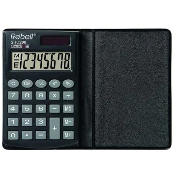 Photo Calculatrice de poche solaire - 8 chiffres REBELL SHC 208