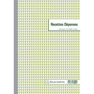 RECETTES-DÉPENSES - Carnet autocopiant Dupli : EXACOMPTA 13500E