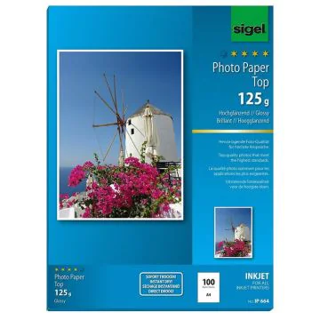 Photo IGEL  : Lot de 100 papiers photos Top - Format A4 - 125 g/m² IP664
