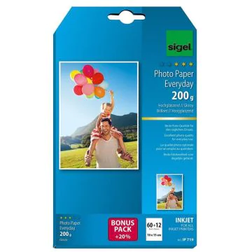 Photo SIGEL IP719  papiers photos Everyday Plus - 10 x 15 cm - 200 g/m²