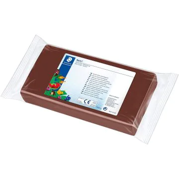 Photo STAEDTLER : Pâte à modeler Plastiline Noris Club - pain de 1 Kg - Marron 8421-7