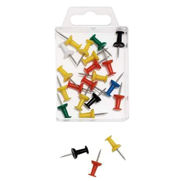 Photo WEDO : Boite de 20 punaises - Couleurs assorties 54199
