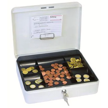 Photo WEDO : Caissette à monnaie avec clip - Blanc - 300 x 240 mm