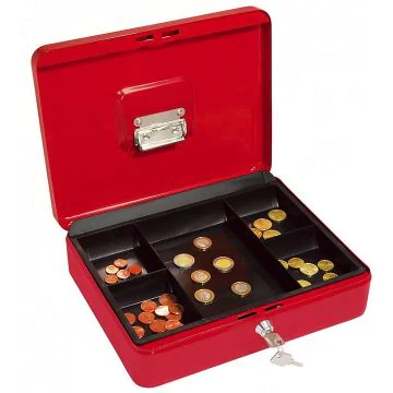 Photo WEDO : Caisse à monnaie avec clip - Rouge  - 300 x 240 mm 145 402H