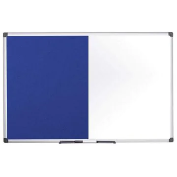 Photo Tableau duo blanc magnétique et feutre bleu - 1500 x 1000 mm BI-OFFICE Face