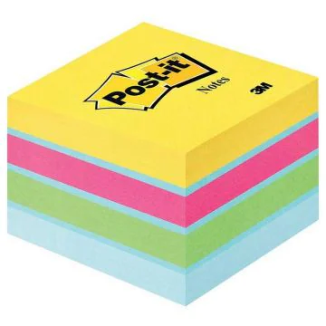 POST-IT MINI CUBE Notes adhésives - Assortiment - 51 x 51 mm Bloc