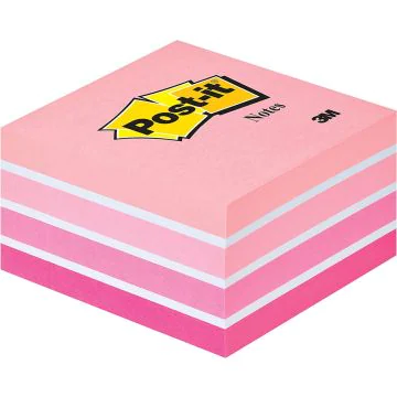 POST-IT CUBE Notes repositionnables - Rose 76 x 76 mm