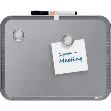 Photo Tableau magnétique - 220 x 280 mm - Argent : NOBO Slim Linie 