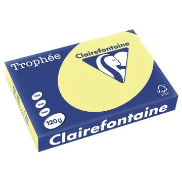 Ramette de papier de 250 feuilles A4 120g - Jonquille : CLAIREFONTAINE Trophée image