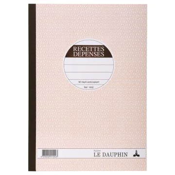 Journal Recettes Dépenses : Carnet autocopiant  Dupli - 297 x 210 mm Le Dauphin 1502D