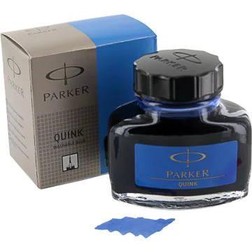 Photo PARKER : Encre de chine lavable Quink -  Bleu royal