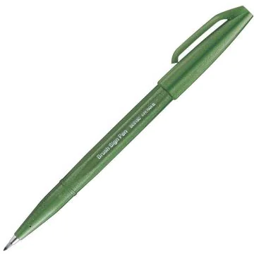 Stylo feutre Sign Pen SES15 - Vert Olive : PENTEL ARTS