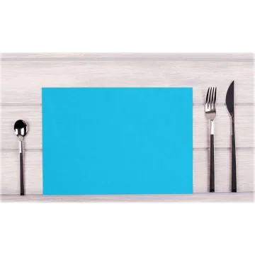 Lot de 100 Sets de Table non tissés - Bleu turquoise COGIR Modèle