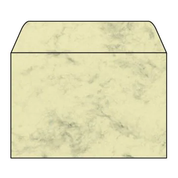 SIGEL DU011 : Lot de 25 enveloppes marbrées - 114 x 162 mm - Beige