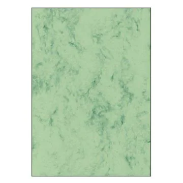 SIGEL DP552 : Lot de 50 feuilles marbrées - Format A4 - Vert