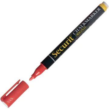 Marqueur à Craie Liquide 1 - 2 mm - Rouge : SECURIT marqueur