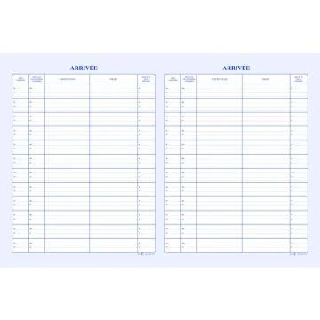 ELVE : Registre toilé de 200 pages - Enregistrement du courrier - Arrivée 520