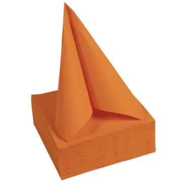 Serviettes de table Cocktail - 200 x 200 mm - Orange : PRO NAPPE Lot de 50 orange