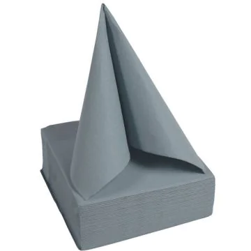 Serviettes de table Cocktail - 200 x 200 mm - Gris PRO NAPPE Lot de 50 image