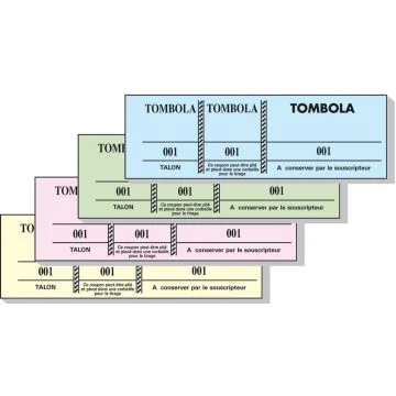 TOMBOLA : Lot de 1.000 de tickets (Carnet de coupons détachables) 96500E