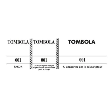 TOMBOLA :Tickets BLANC 96500E Exacompta