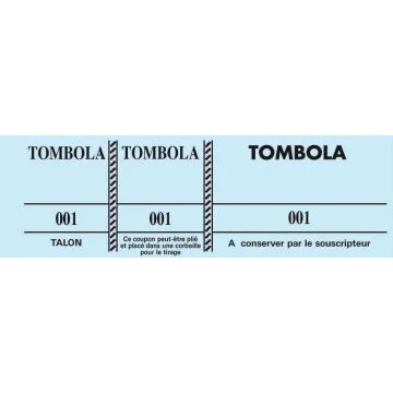 TOMBOLA :Tickets BLEU 96500E Exacompta
