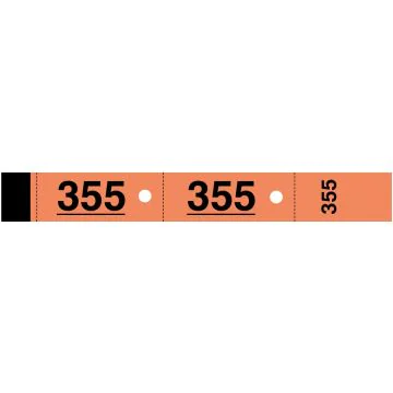 TICKETS VESTIAIRES Carnet de 50 coupons Orange ELVE 265
