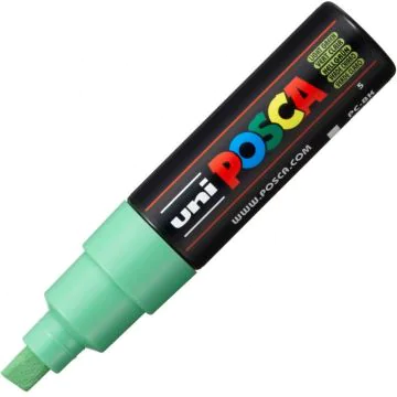 Marqueur peinture Posca PC 8K - Pointe biseautée de 8 mm - Vert clair
