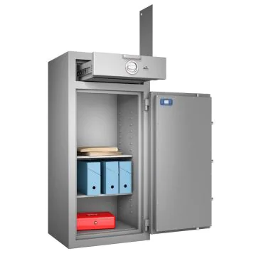 Coffre de dépôt de fonds - Classe 3 - Serrure à clé et électronique - HARTMANN Zephir Dépôt 1203