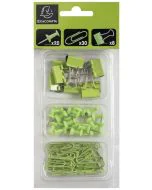 Kit d'attaches - 58 pièces - Vert Anis : EXACOMPTA Iderama image