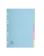 EXACOMPTA : Jeu de 5 intercalaires neutres en carte recyclée 1605E