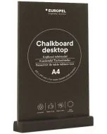 Présentoir de Table - A4/Portrait - Ardoise avec socle en bois Noir : EUROPEL image