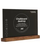 Présentoir de Table - A4/Paysage - Ardoise avec socle en bois de Pin : EUROPEL image