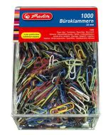 Photo Boite de 1000 trombones en métal plastifié - 26 mm : HERLITZ  8859134