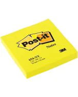 POST-IT Notes adhésives repositionnables Jaune néon - 76 x 76 mm