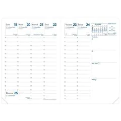 Agenda Semainier de poche 2025 - Randonnée - 90 x 125 mm - Noir QUO VADIS intérieur
