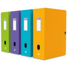Boite de classement Memphis avec bouton - 80 mm - Assortiment : OXFORD Modèle