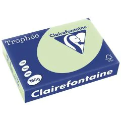 Ramette de papier Trophée de 250 feuilles A4 160g - Vert Golf : CLAIREFONTAINE Photo