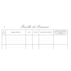 Feuilles de Présence aux assemblées Société ELVE 11744