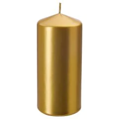 Bougie cylindrique de Noël - Or : PAP STAR Visuel