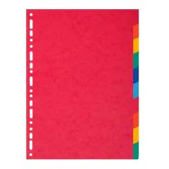 Jeu de 10 Intercalaires A4 en carte lustrée - Assortiment EXACOMPTA