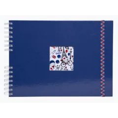 Album photos à spirales - 320 x 220 mm - Bleu : EXACOMPTA French'Class  couverture