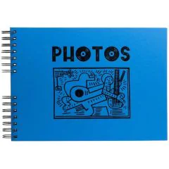 Album photos spirales - 320 x 220 mm - 150 photos - Bleu : EXACOMPTA Musicart