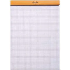 Bloc-Notes quadrillé - 210 x 297 mm A4 : RHODIA N°18 Couverture Orange Modèle