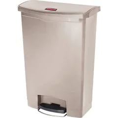 Poubelle à pédale avec couvercle - 90 litres - Beige : RUBBERMAID Visuel