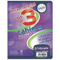 CALLIGRAPHE 19103C  Cahier ecolier - POLYPRO - 96 pages - 170 x 220 mm
